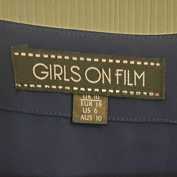 Girls on Film Blue Waterfall Cardigan: Size UK 10 - Picture 6 of 7